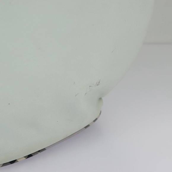 Burberrys Blue Label Tote Bag Nylon Leather Light Blue Brown Silver Auth ti2219 - Picture 4 of 16